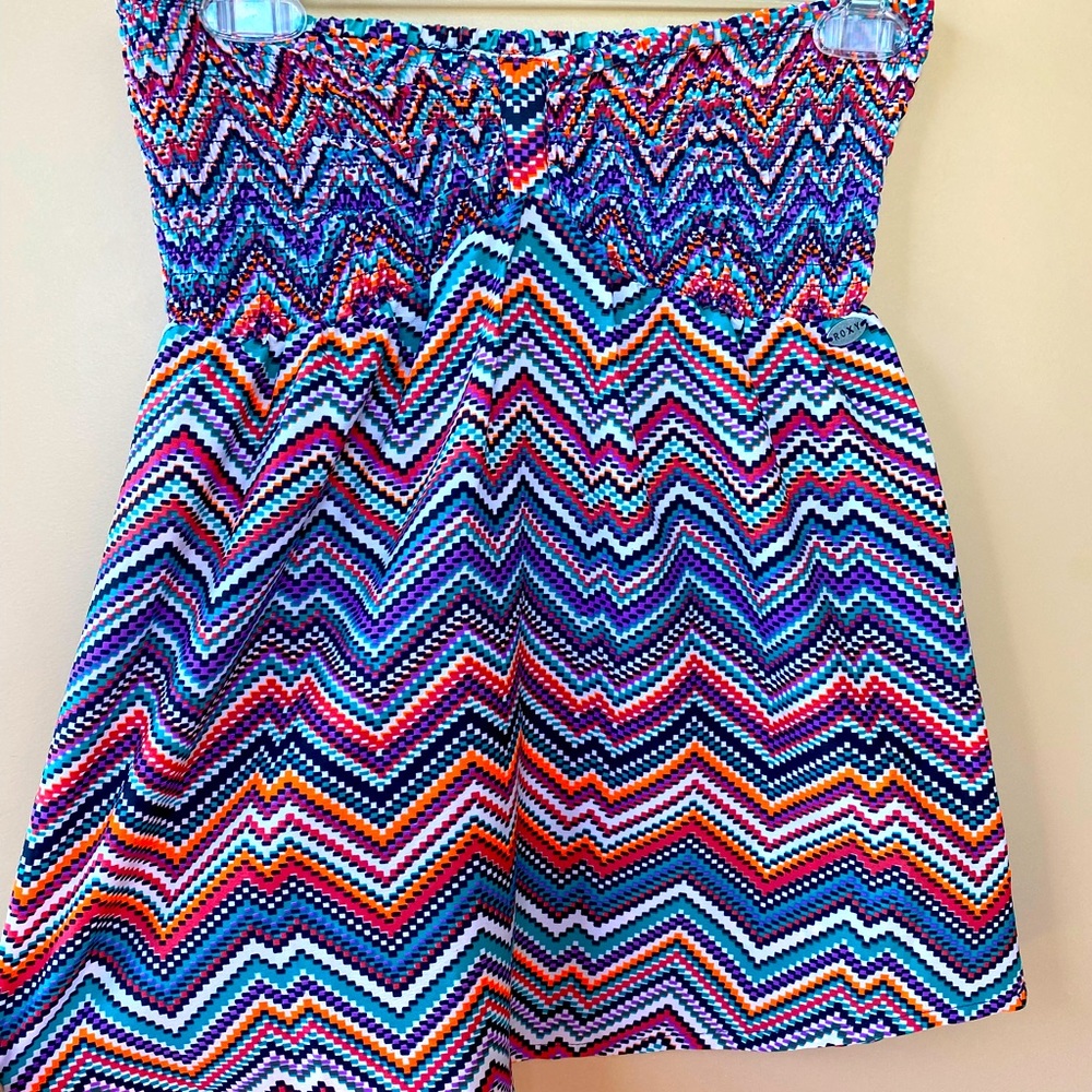 Roxy Strapless Zig-Zag Tunic